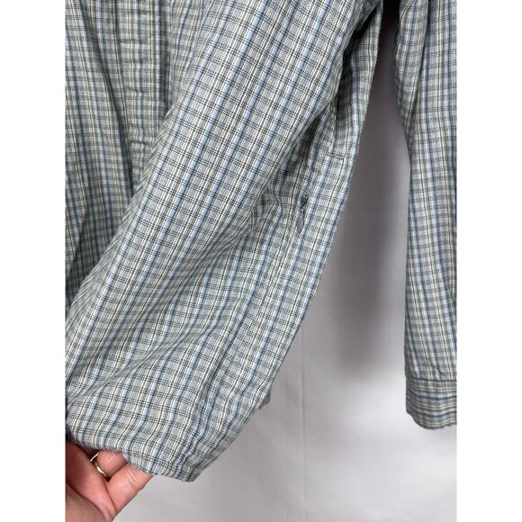 REI Men Blue/Gray Size 2XL Plaid UPF 50+ Button Up Long Sleeve Athleisure Shirt - Picture 9 of 10